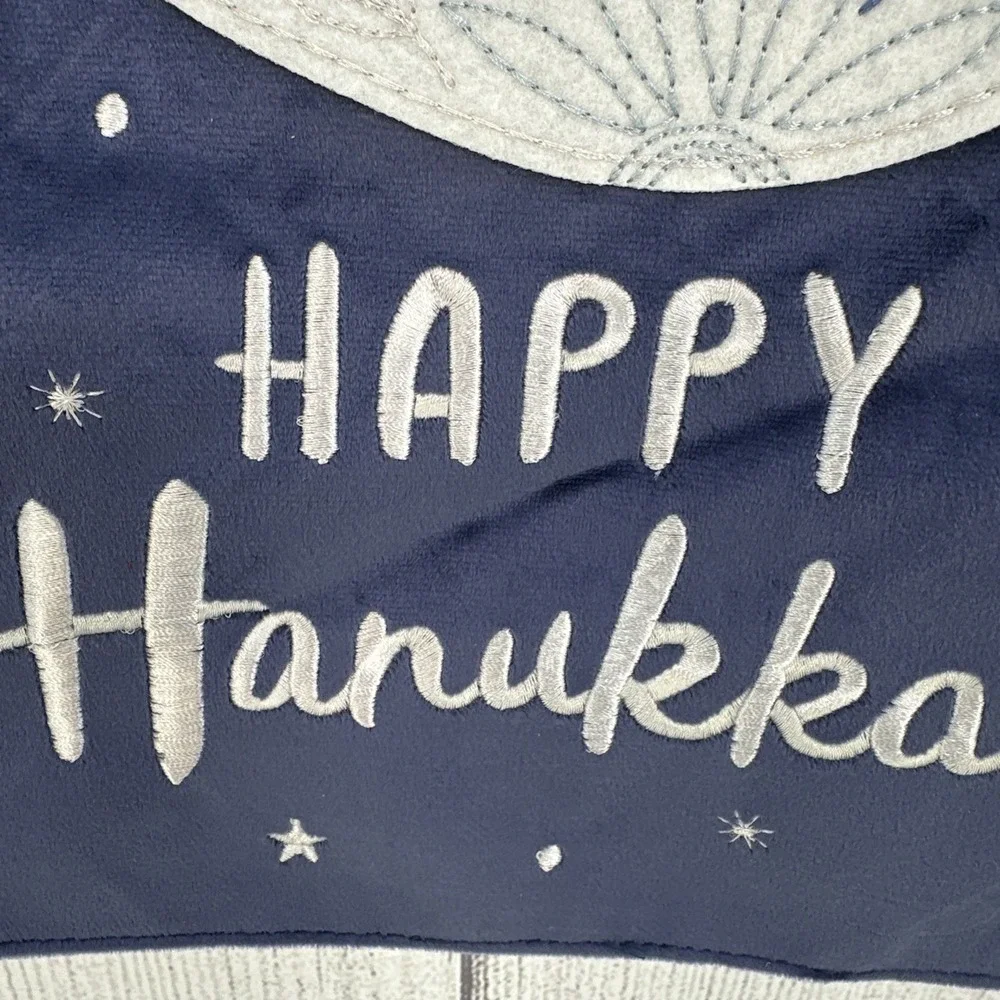 Hanukkah Table Runner Blue White Dove Chanukah Jewish Festival Holiday Embroider